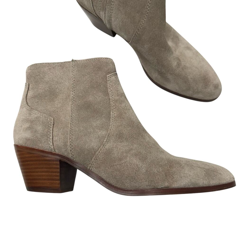 Madewell Grey Suede Leather Ankle Boots Womens 10 Booties Fall Classic Casual